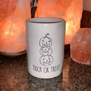 Rae Dunn by Magenta Pumpkin Chestnut Candle Trick Or Treat Jack-O-Lantern
